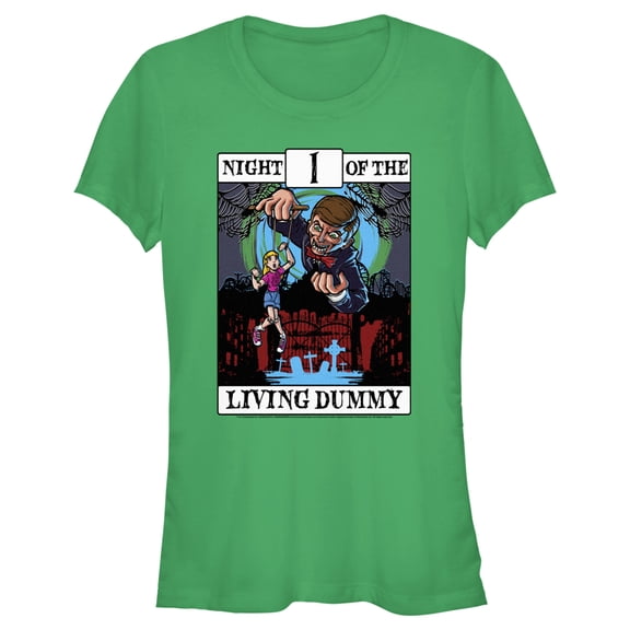 Junior's Goosebumps Night of the Living Dummy Tarot Graphic Tee Kelly Green Small