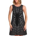 thumbnail image 1 of Balery Black Spider On Web 1 Vestidos de verano para mujer con estampado: vestido holgado sin mangas, vestido playero informal y cómodo para días calurosos., 1 of 7