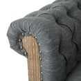 thumbnail image 6 of GDF Studio Alejandro Chesterfield Fabric Tufted Club Chairs with Nailhead Trim, Set of 2, Charcoal and Dark Brown, 6 of 9