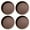 Brown, variant on Non-Slip Furniture Caster Cups 2X2 Inch Round, 4-Piece Rubber Anti-Slide Pads For Hardwood Floors, Floor Protection For Chairs Beds And Couches