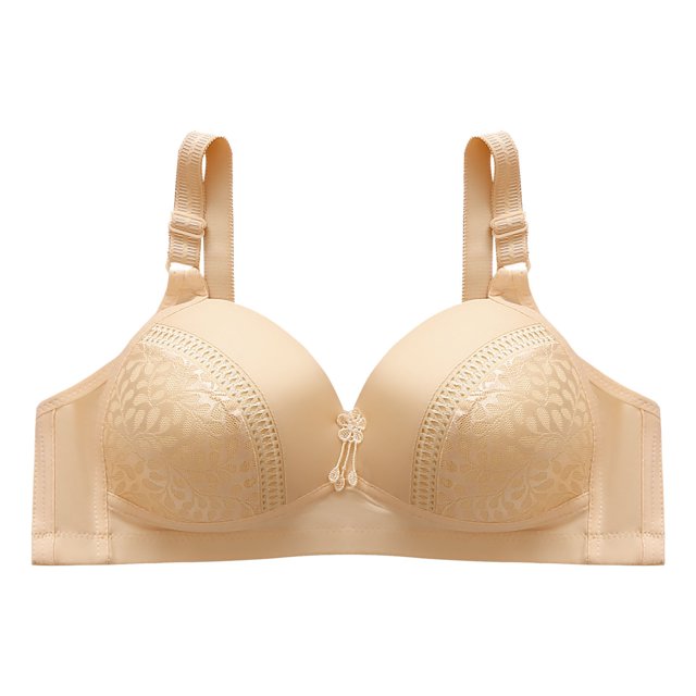 Yuyuzo Wireless Push up Bras for Women Full Coverage Seamless Solid Color Adjustable Strap Daily Bra