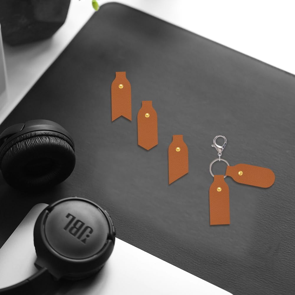 Leather Keychain Cutting Dies DIY Personalized Leather Keychains 5 Styles Key Ring Die Cuts Key Chain Holder Organizer DIY Wooden Die Cutter Key Hanging Pendant Leather Dies for Art Crafters