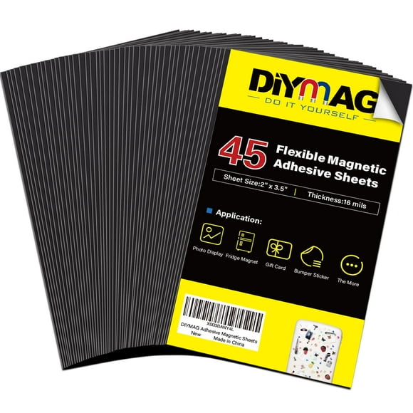 Imanes para tarjetas de presentación DIYMAG, 3,5 x 2 pulgadas, 45 paquetes de hojas
