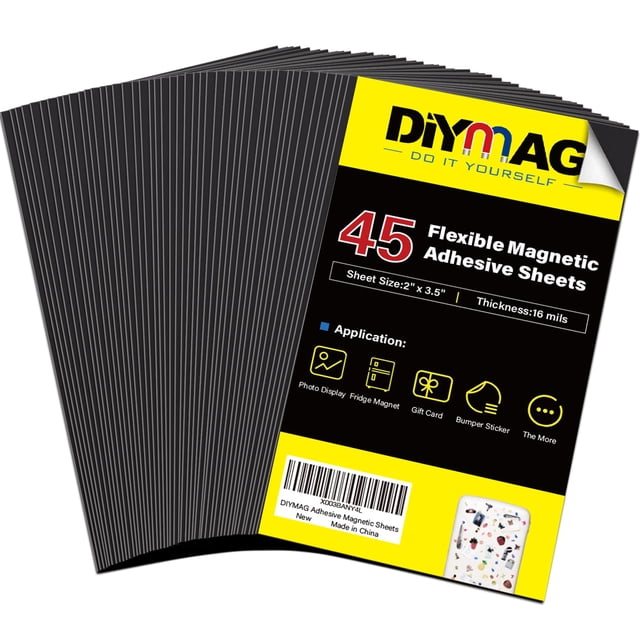 Imanes para tarjetas de presentación DIYMAG, 3,5 x 2 pulgadas, 45 paquetes de hojas