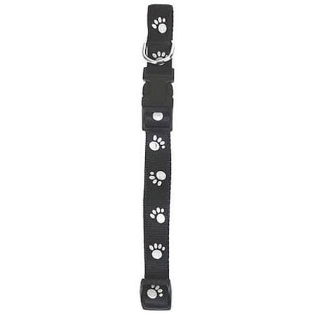 Pet Select 5/8'' Reflective Paws Adjustable Collar (10''-14'')