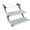 2 Steps-Silver, variant on 1-Step RV Steps, Manual Retractable RV Steps, 400 LBS Load Capacity, Foldable Aluminum Alloy Camper Steps, Thickened Steel Plate Trailer Steps, Non-Slip Design, Ideal for RV, Trailer, Camper