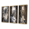 thumbnail image 3 of Designart "Path Through the Frosty Snow Forest IV" Landscapes Framed Wall Art Set Of 3 - White Snow Frame Gallery Set For Office Decor, 3 of 6