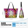 thumbnail image 3 of Goofa Colorful Tie Dye Stained Glass 3 Print Beach Bags Waterproof Beach Tote Bag Zipper Sandproof Swim Pool Bag Large Tote Beach Vacation Travel, 3 of 6