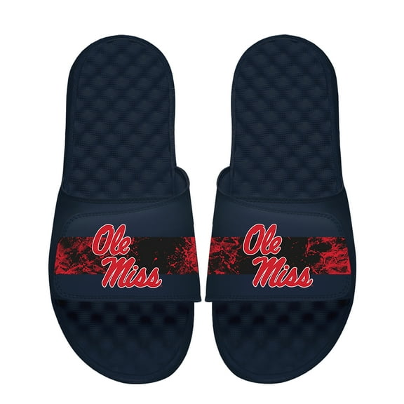 Men's ISlide Navy Ole Miss Rebels Distressed Slide Sandals