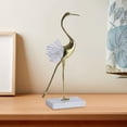 thumbnail image 2 of Golden Crane Statue Animal Bird Modern Minimalist Luxury Sculpture Figurine Ornament for Home Shelves Bedroom Decoration Style D, 2 of 8