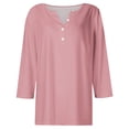 thumbnail image 4 of ZyeKqe Plus Size Shirts for Women Button V Neck Long Sleeve Tops Dressy Loose Fitted Tees Tunic Top Casual Blouses, 4 of 5