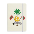 thumbnail image 1 of Maldives Asia National Emblem Notebook Official Fabric Hard Cover Classic Journal Diary, 1 of 3