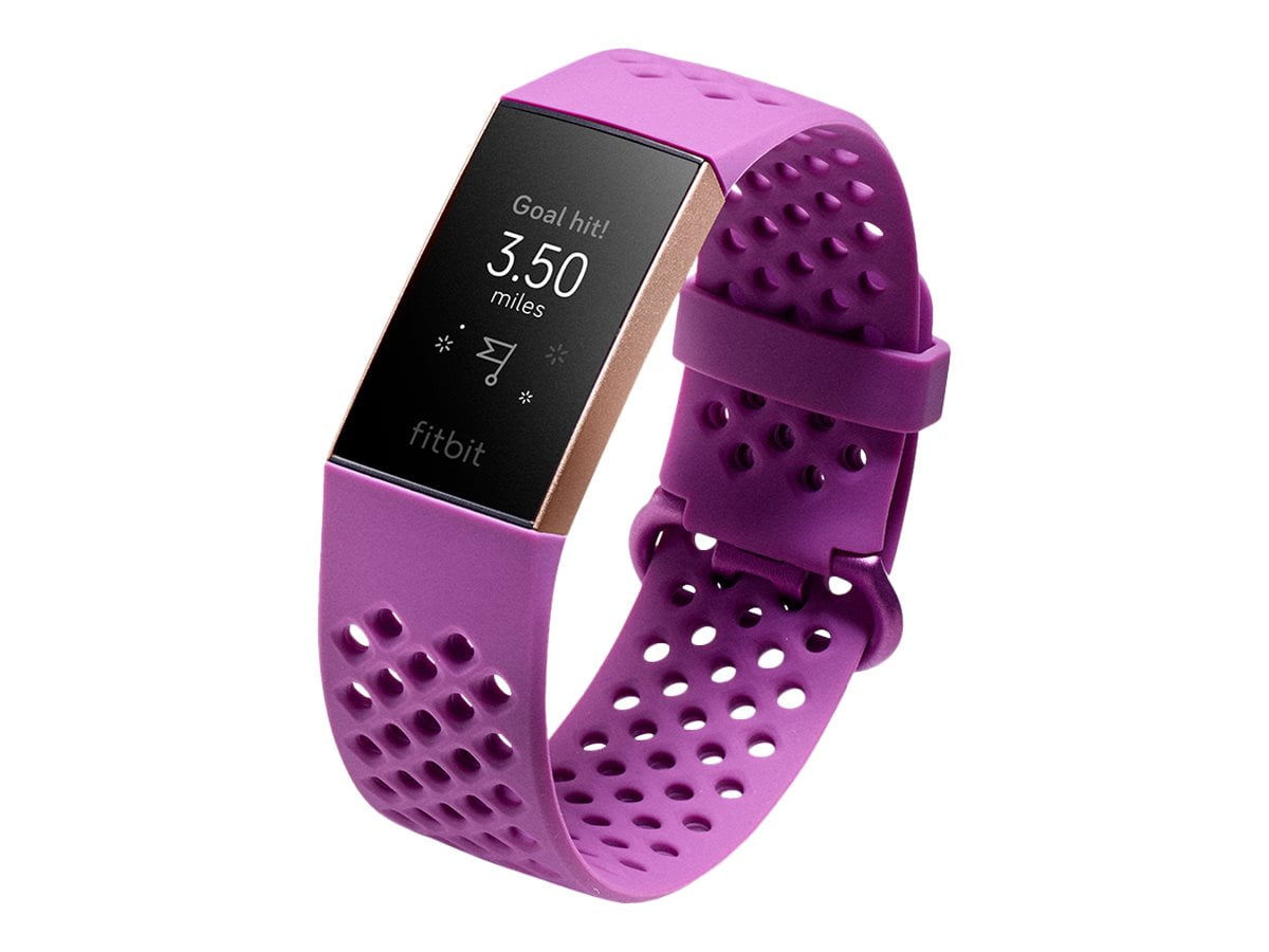 Fitbit Charge 3 - Rose gold activity tracker with sport band - monochrome - Bluetooth - 1.06 oz - Walmart.com