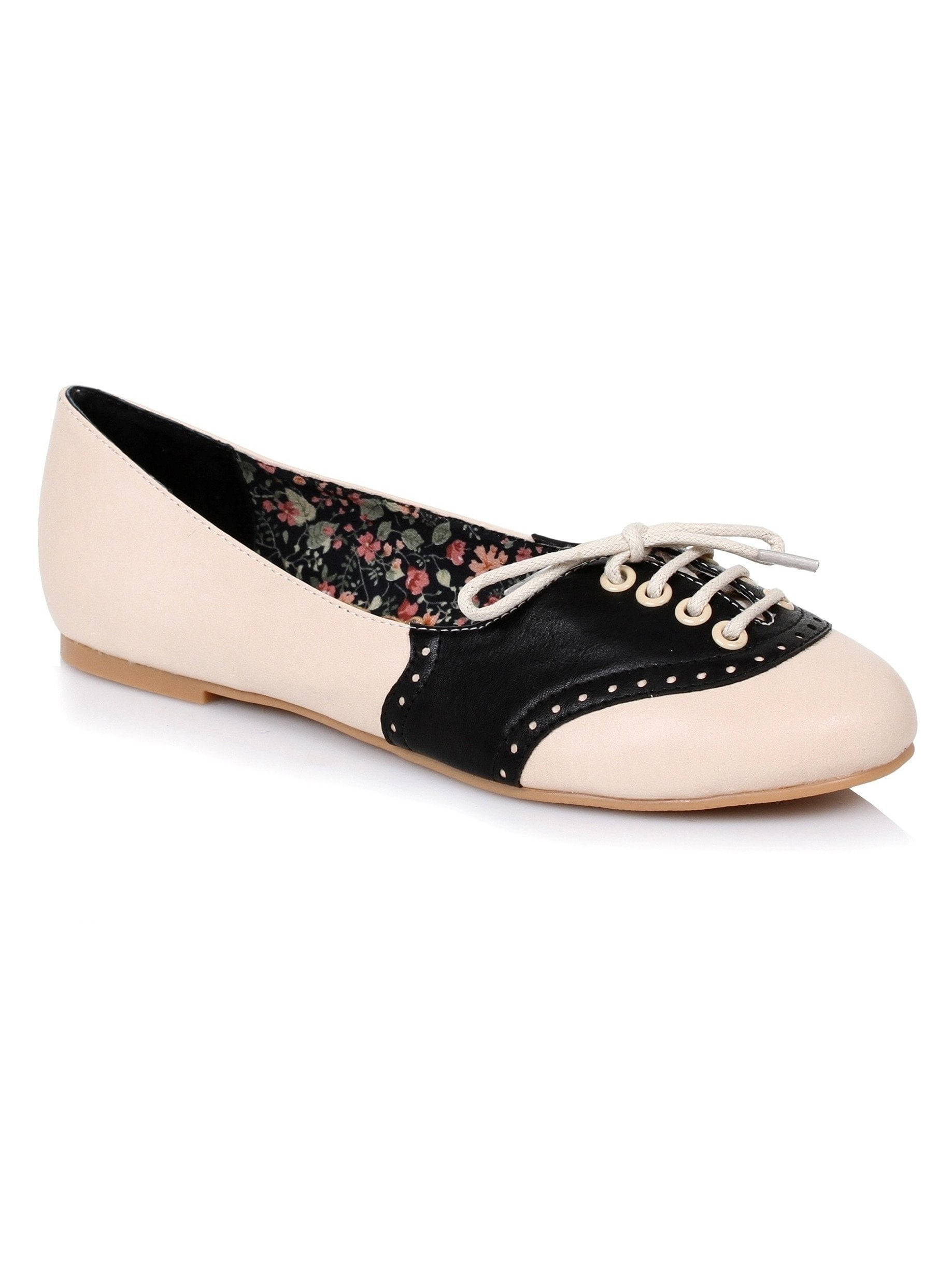 Ellie Shoes EBP100Halle 1&quot; Oxford Flat Black / 10