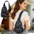 thumbnail image 2 of Lksixu Small Sling Bag for Men & Women, Oxford Cloth Crossbody Backpack with Phone Pack, Lightweight Anti-Theft Shoulder Bag, Water-Resistant Chest Bag Casual Fanny Pack for Travel Hiking Workout, 2 of 6