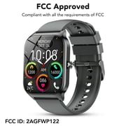Smart Watch Fits for Android and IPhone, 1.85 inch Fitness Tracker, Men Women's Smartwatch with Answer/Make Calls/112+ Sports Modes/Message Reminder, IP68 Waterproof, for Gift Black