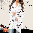 thumbnail image 4 of Women's Halloween Cardigan Long Sleeve Knitted Sweater Fall Winter Cozy Casual Mid Length Printed Open Front Tops for Daily Wear Outfit, 4 of 4