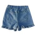 thumbnail image 7 of Only Moment Shorts for Women Polyester,Cotton Casual Elastic High Waisted Wide Leg Cute Dressy Beach Shorts 2026 Vacation Beach Clothes Women Jean Shorts Dark Blue,XS, 7 of 7