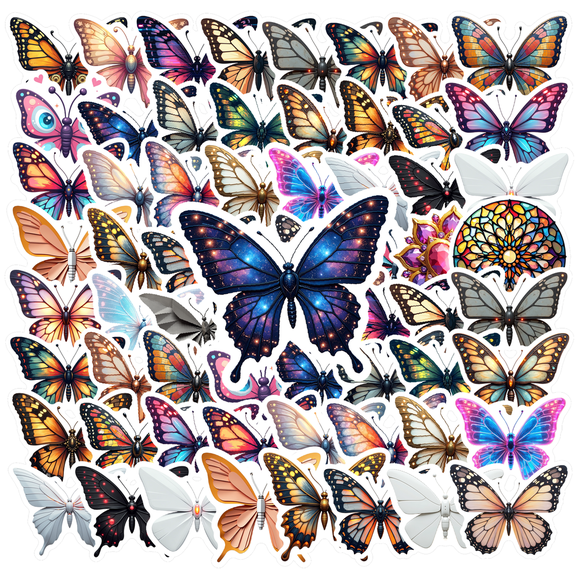 dreamy Butterfly Stickers, Waterproof Butterfly Sticker for Water Bottle Laptop Phone Cases Planner Skateboard Luggage Helmet Party Favor Decor, Ideal for Adults Teens Teacher Rewards