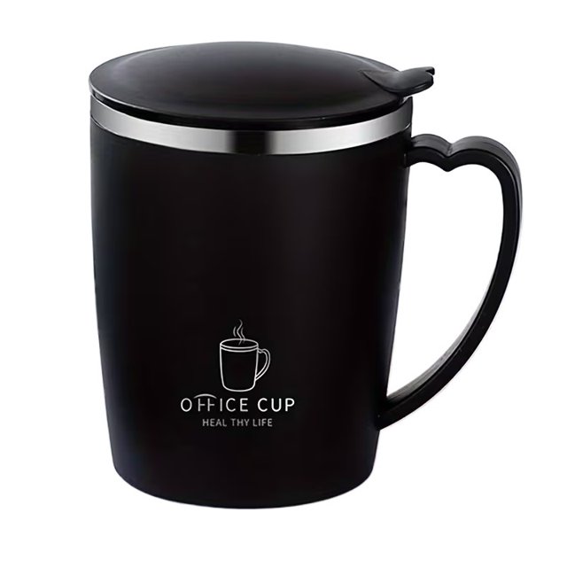 Taza de agua con aislamiento térmico de doble capa de acero inoxidable 304, taza de café colorida de doble capa