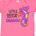 thumbnail image 4 of Inktastic Little Sister Cute Purple Dragon Girls Baby Bodysuit, 4 of 5