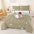 thumbnail image 3 of Manfei Lovely Stars King Size Comforter Sets,Cute Cartoon Themed Comforters King Size,Beige White,Light Gray Reversible,3pcs,1 Comforter and 2 Pillowcases, 3 of 7