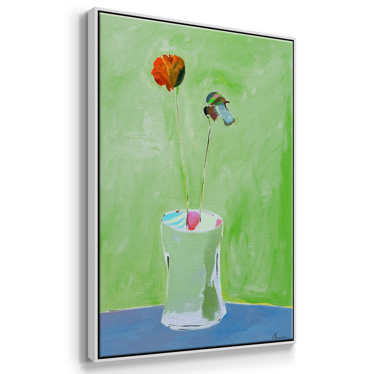 Green Day Framed Premium Gallery Wrapped Canvas - Ready to Hang