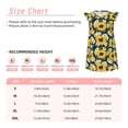thumbnail image 3 of Fotbe Sunflowers Vestido de Dormir para Niñas de 3 a 10 Años, Mangas Cortas, Estilo Princesa, Pijama Camisón con Mangas Voladas-X-Large, 3 of 6
