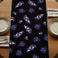 thumbnail image 5 of Table Runners 72 Inches Long Dress Scarves, Purple Olive Fruits Farmhouse Kitchen/Dining Table Runner, Coffee Tablerunners, Spring Farm Branches Leaves Plants Black 16x72 Inch, 5 of 9
