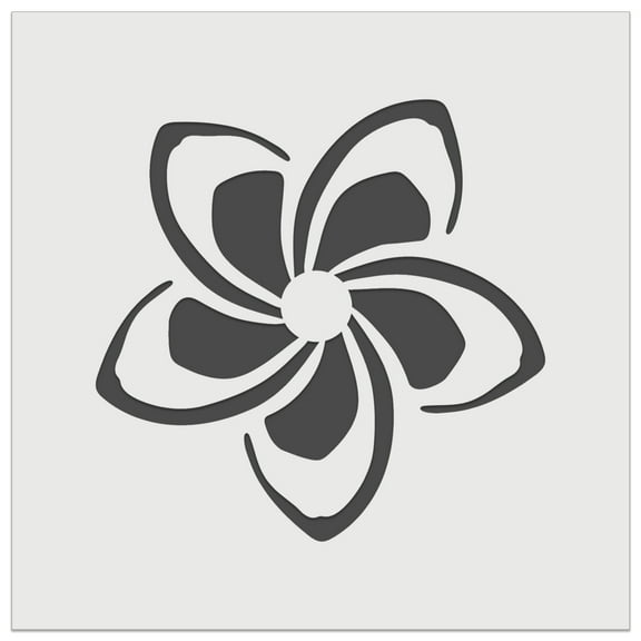 Plumeria Beautiful Tropical Spiral Flower DIY Cookie Wall Craft Stencil - 5.5 Inch