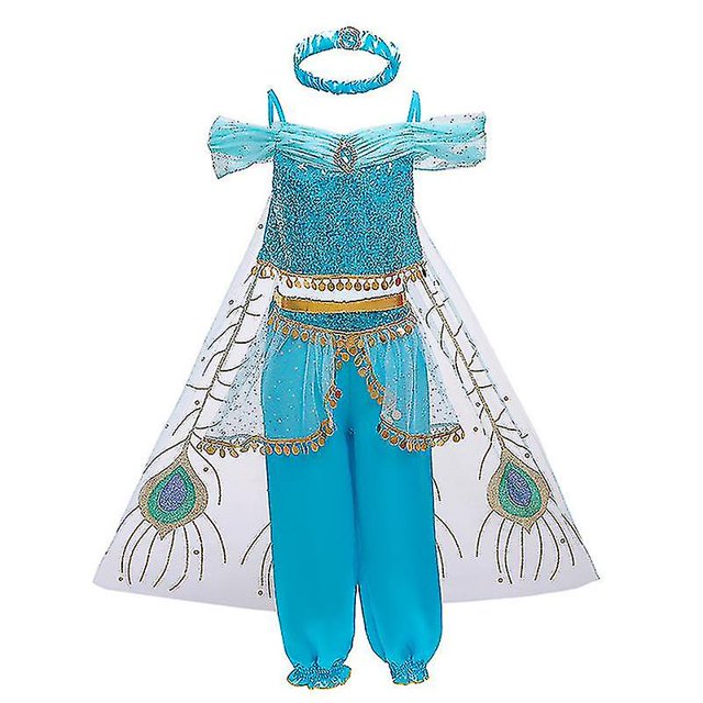 Vestido de Halloween para niños Childs Girls Party Dance Asq1625bx-1 ABlue BX1638120cm-kids height