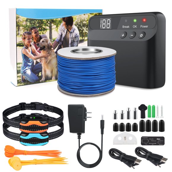 Sistema de cercas eléctricas PCEotllar para perros con 2 receptores de collar