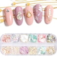 thumbnail image 4 of 12Grids Abalone Seashell Slices,Irregular Nail Art Glitter Flakes Nail Supplies, 4 of 20