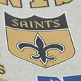 thumbnail image 4 of Men's Mitchell & Ness  Heather Gray New Orleans Saints All Over Print Vintage Fleece Crewneck Sweatshirt, 4 of 7