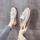 thumbnail image 2 of Nuevos mocasines de moda, zapatos de mujer, zapatillas de verano para mujer, zapatillas sexis de Color sólido con cubierta en los dedos de los pies, zapatillas de mujer con lazo de PU 2022 37 Gao Jinjia LED, 2 of 2