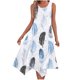 thumbnail image 1 of Ladies Summer Tops Impreso sin Mangas Cuello Redondo Vestido Casual para Uso Diario Y Casual, 1 of 7