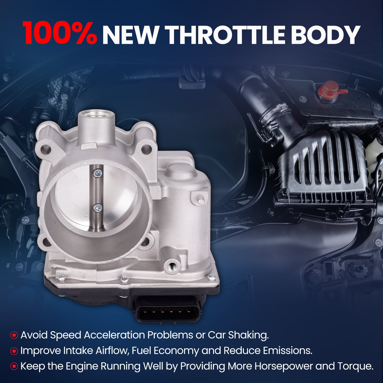 MOCA AUTOPARTS Throttle Body Fit for 2014-2018 Mazda 3 2.0L 2.5L & 2013-2016 Mazda CX-5 2.0L & 2016-2018 Mazda CX-3 2.0L
