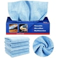 thumbnail image 1 of Microfiber Cleaning Cloths Ultra Absorbent Reusable Washable Towels - Multi-Purpose Cleaning Rags for Kitchen Bathroom Car Detailing, Blue, JKODE, 1 of 9