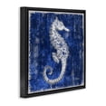 thumbnail image 3 of Stupell Industries Contemporary Rustic Indigo Seahorse Black Floating Frame Canvas Art, 25 x 25, by Paul Brent, 3 of 8