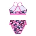 thumbnail image 2 of inlzdz Girls Tropical Print Bikini Set  Two Piece Swimsuits Summer Water Sport Swimwear Bathing Suits Gardenia Rose 14, 2 of 7