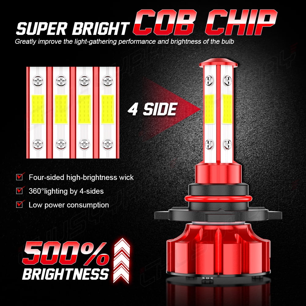 For Mitsubishi Outlander 2017 2018 2019 LED Headlight High Low Beam Fog Light Bulbs Kit 6000K White 6x