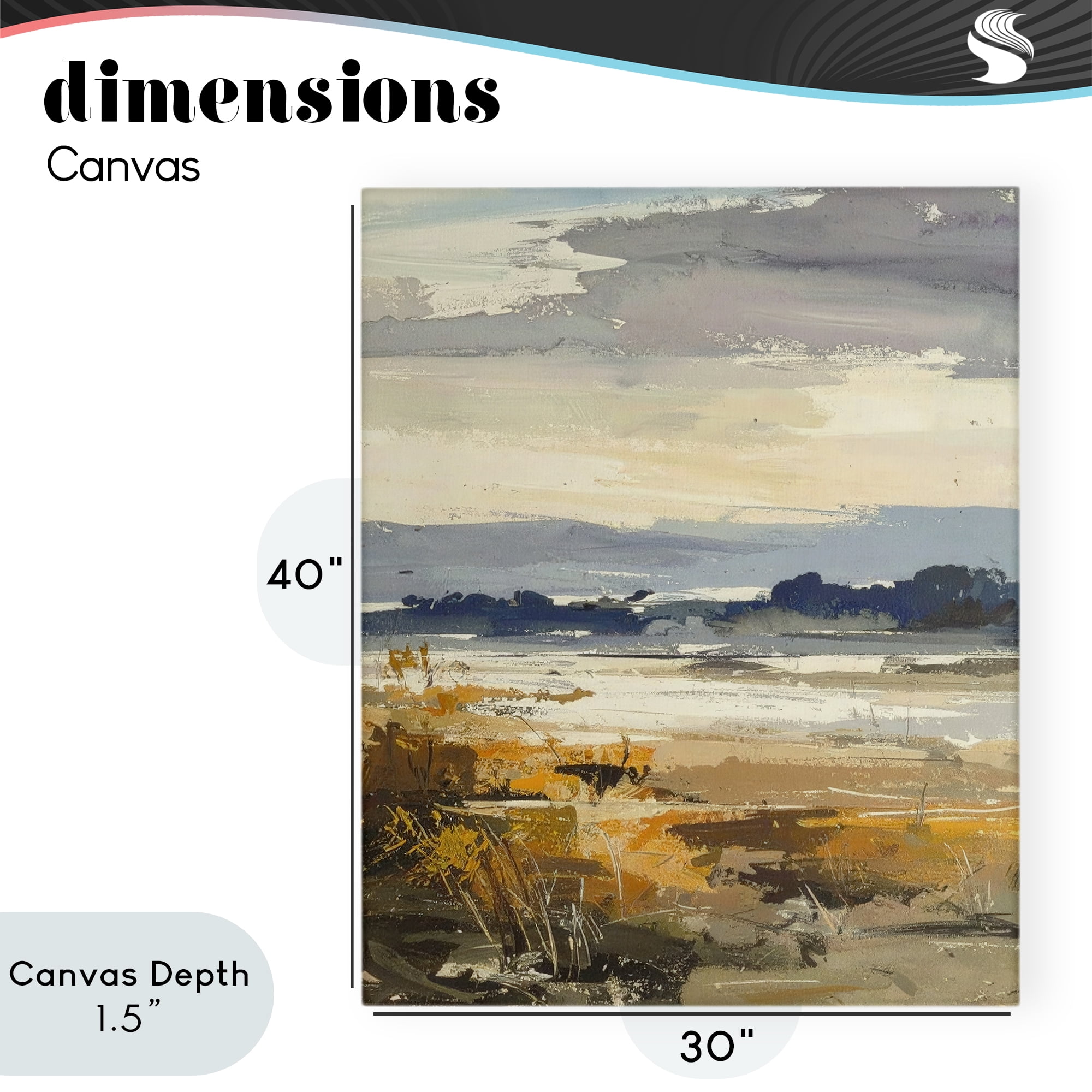 Stupell Industries Distant Horizon Abstract Canvas Wall Art, design by Alonza Saunders