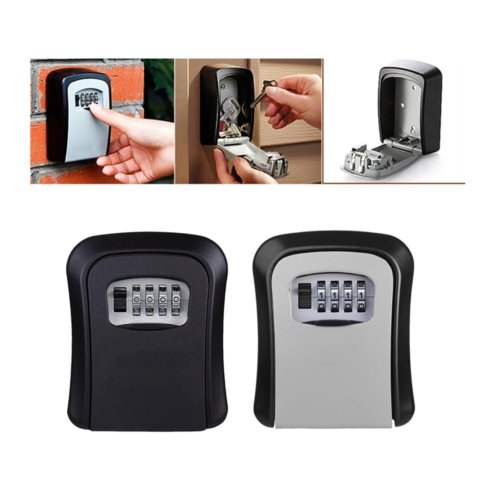 Key Safe Box Outdoor, Plastics Wall-Mounted Key Safe Weatherproof Combination Key Storage Lock Box Indoor and Outdoor Password Key Lock Box ,Prevent Theft