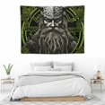 thumbnail image 3 of GOSMITH  Viking Odin Green Rune Tapestry Norse God Warrior Wolf Swords Wall Hanging Tapestry for Kids Bedroom Living Room Dorm Man Cave Background, 3 of 7