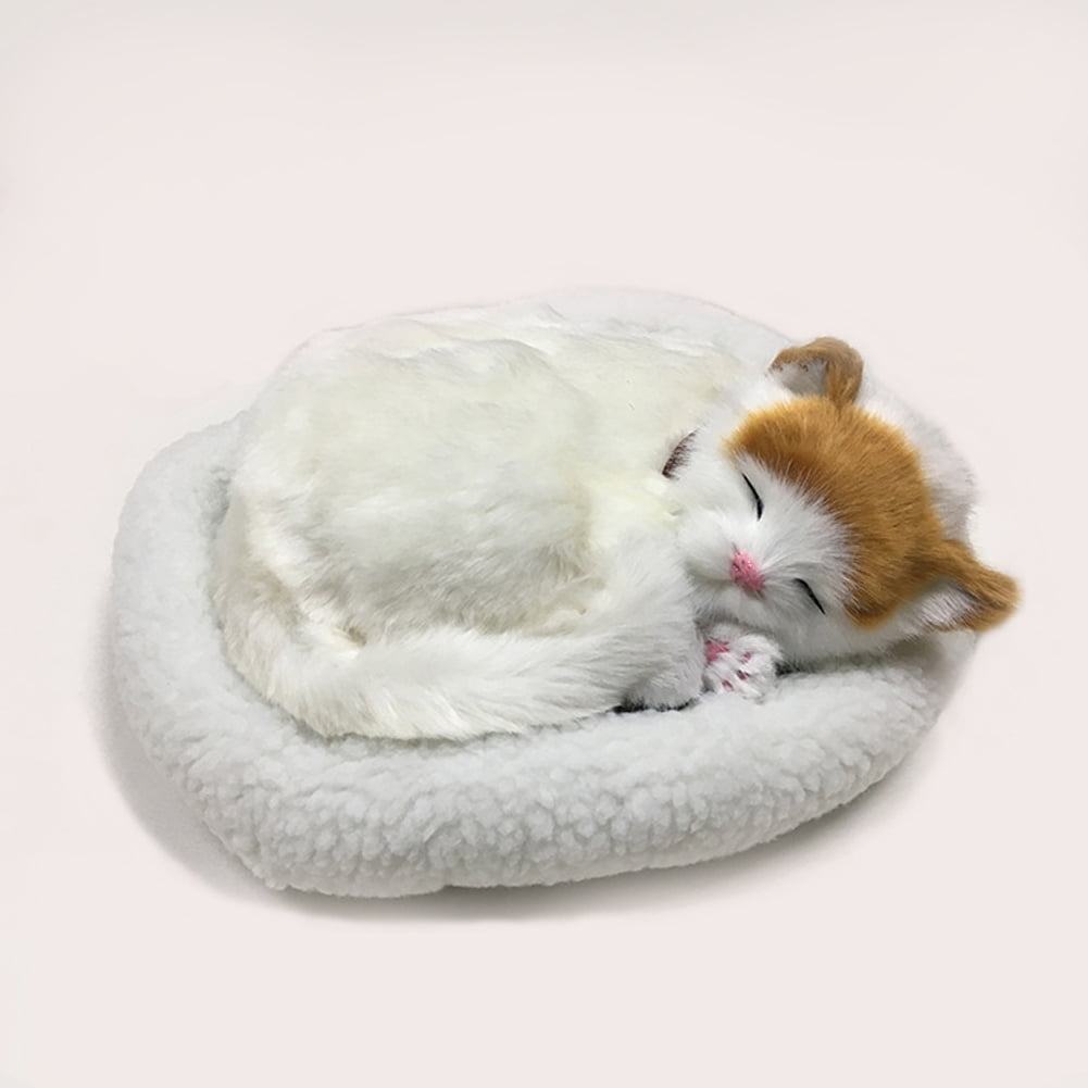 Realistic Sleeping Breathing Cat Dog Plush Doll Toys Electronic Companion Pets Home Decoration Ornament Toy Walmart