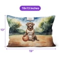 thumbnail image 4 of Happy Father's Day Chesapeake Bay Retriever Playing Basketball with Best Dad Jersey Pillow Cushion Double Sided Chessie Dog Lover Throw Pillow - 13006, 4 of 4