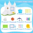 thumbnail image 7 of Veeboto Bounce House with Blower, Basketball Hoop, White Bouncy Castle with Slide, Balloons, Floor Cloths, Water Painting Mat, Suitable for Weddings, Parties, Birthdays, Indoor and Outdoor Decoration, 7 of 7