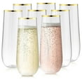 thumbnail image 3 of GOOHOCHY  8 Pcs Plastic Cocktail Cups Party Goblet Bar Unbreakable with, 3 of 8