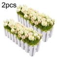 thumbnail image 1 of Plantas de flores, valla de piquete artificial, decoración de maceta, adorno falso para la esquina de la pared de la mesa, champán 2 piezas Methold HA9026-02B, 1 of 6