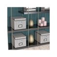 thumbnail image 2 of Upgraded Portable File Organizer Box With Lid With Plastic Slide, Decorative Collapsible Linen Hanging Home/Office Filing System Box For File And Fold, 2 of 5